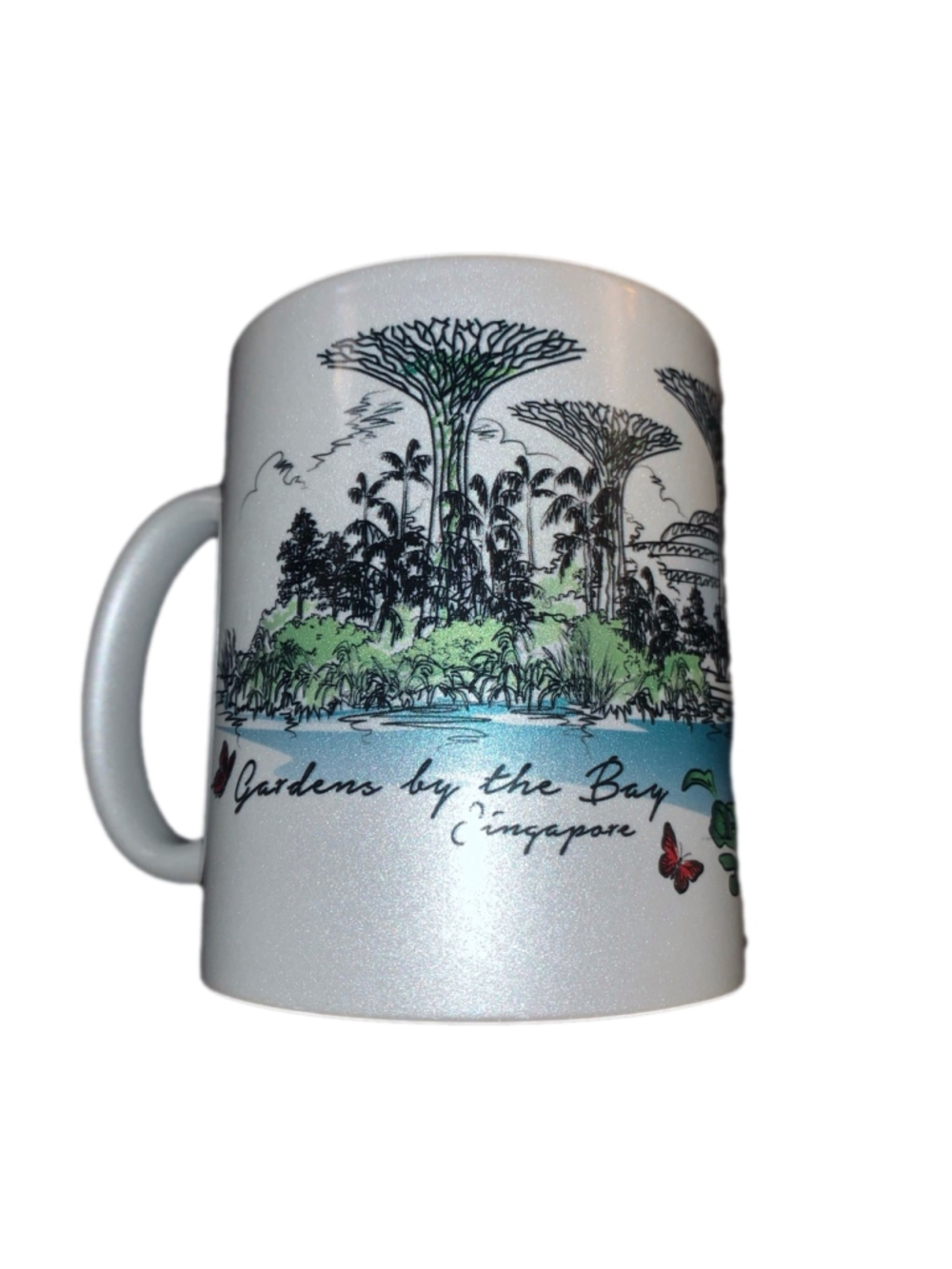 Gardens by the Bay Singapore Souvenir Mug One Size White Green Blue